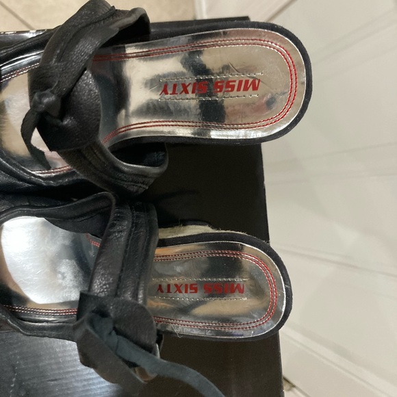 Cute Miss Sixty black wedges. - Picture 4 of 5